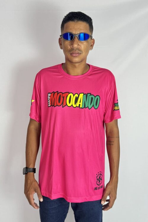 Camisa equipe motocando rosa