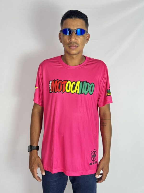 Camisa equipe motocando rosa