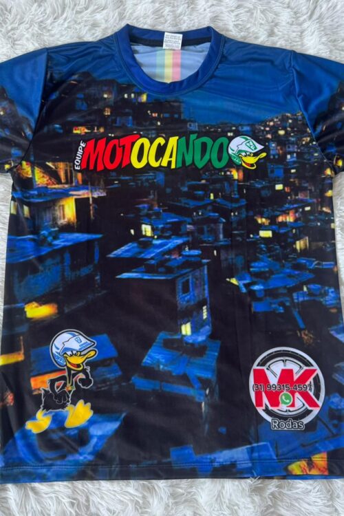 Camisa equipe motocando azul