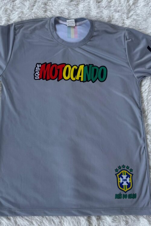 Camisa equipe motocando cinza