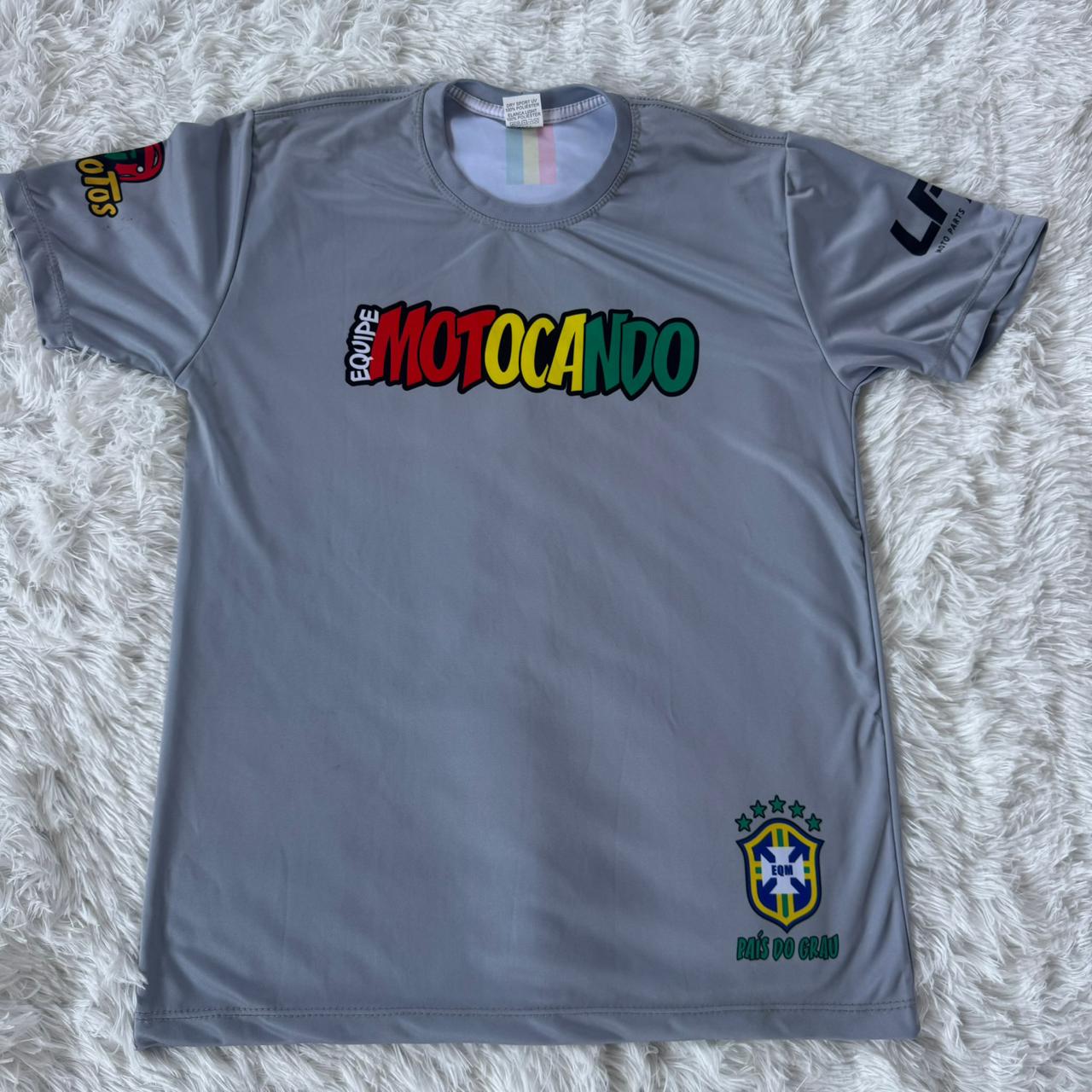 Camisa equipe motocando cinza
