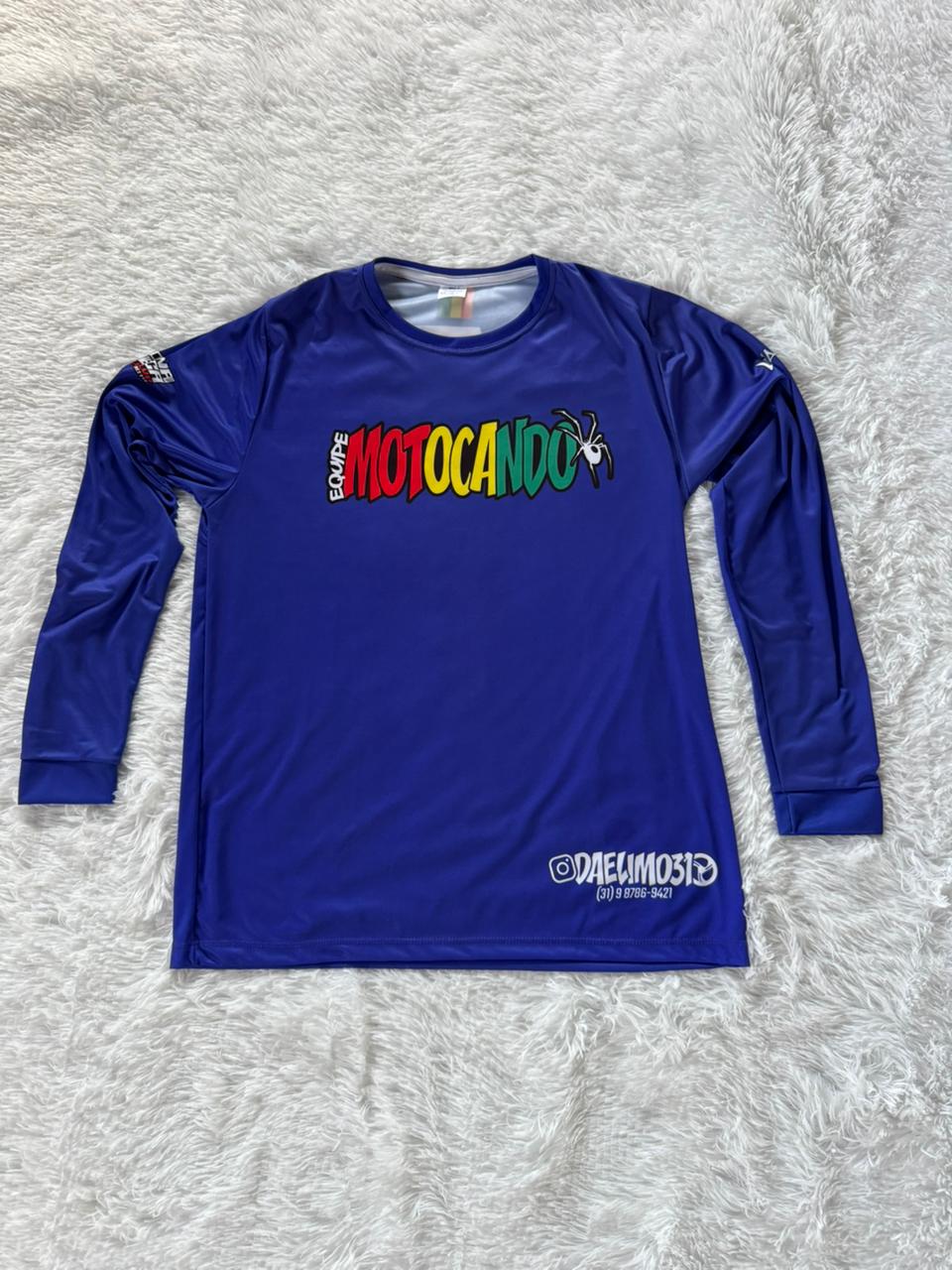 Camisa manga longa azul LFX