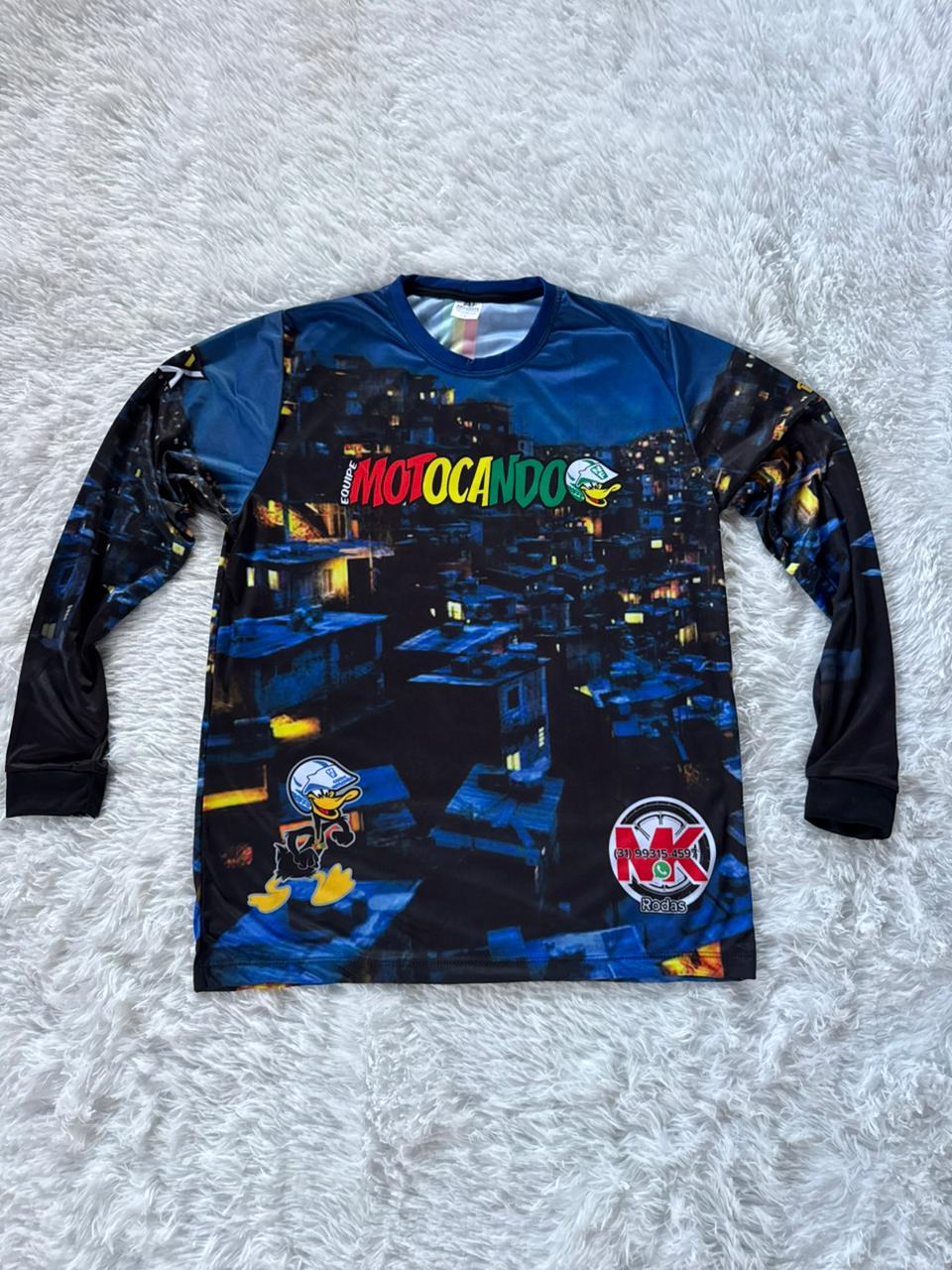 Camisa manga longa azul