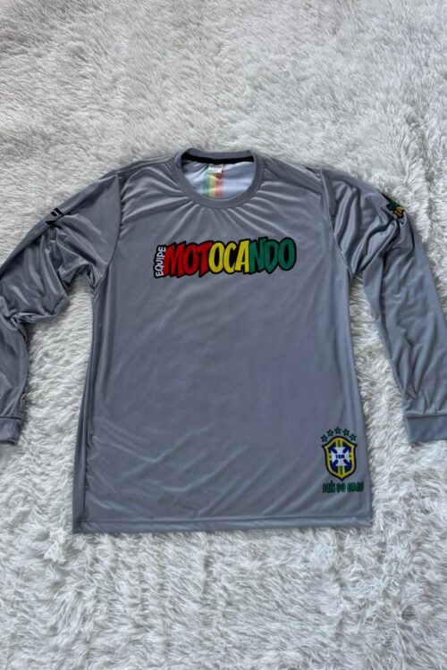 Camisa manga longa cinza