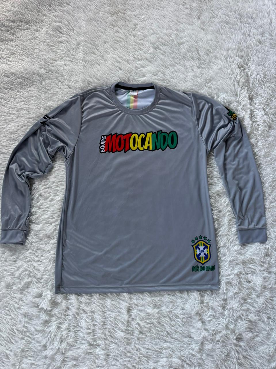Camisa manga longa cinza
