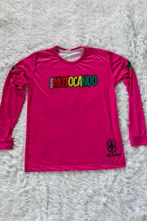 Camisa manga longa rosa