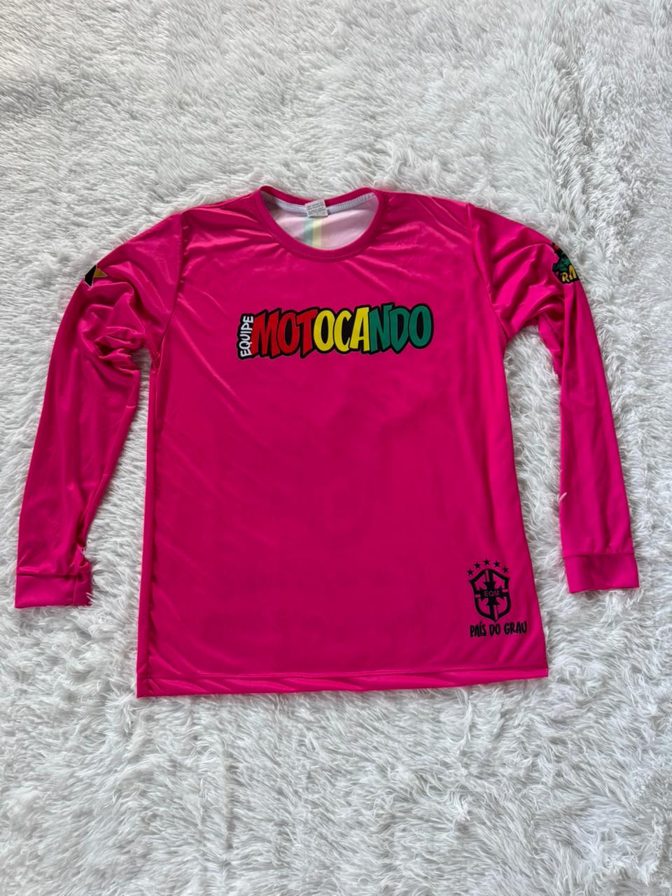Camisa manga longa rosa