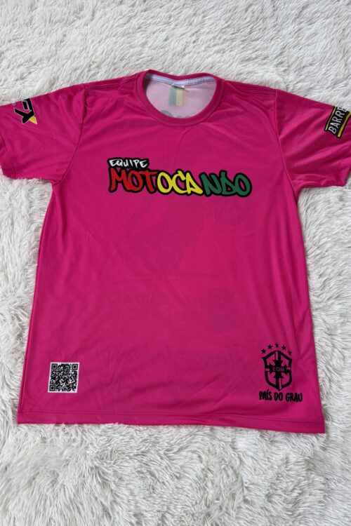 Camisa Equipe Motocando Rosa
