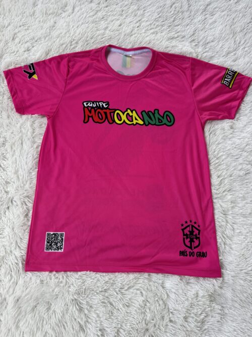 Camisa Equipe Motocando Rosa
