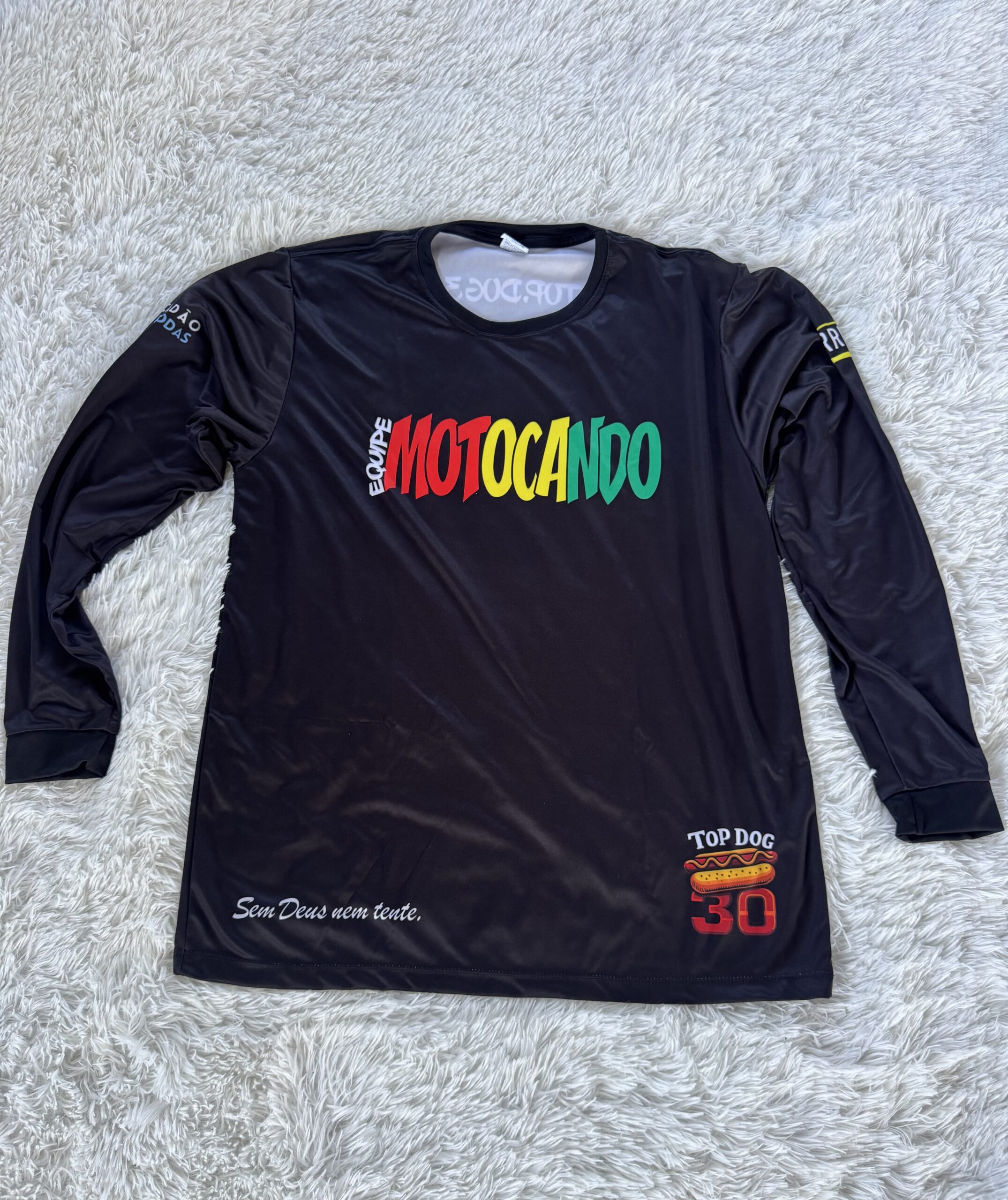 Camisa Manga Longa Equipe Motocando Preto