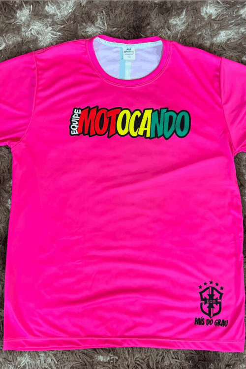 camisa equipe motocando rosa