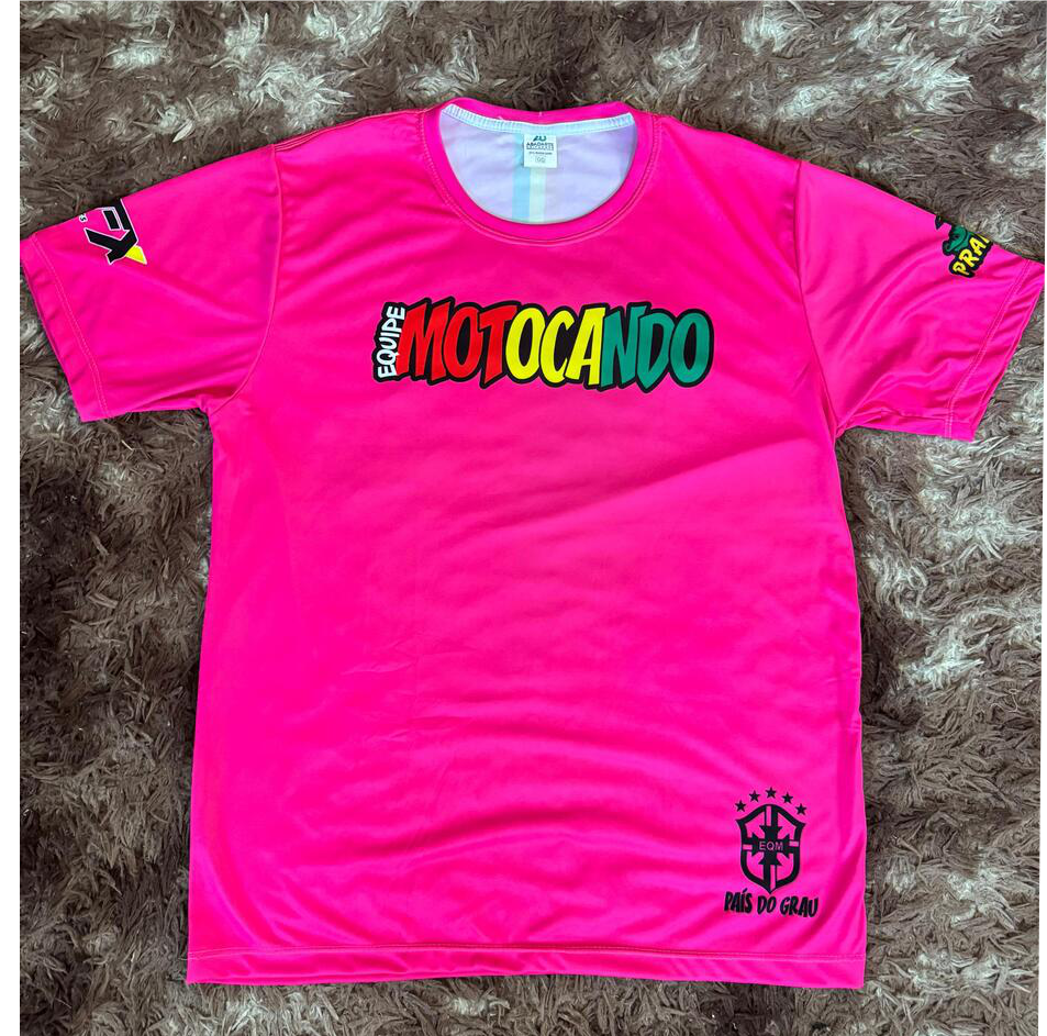 camisa equipe motocando rosa