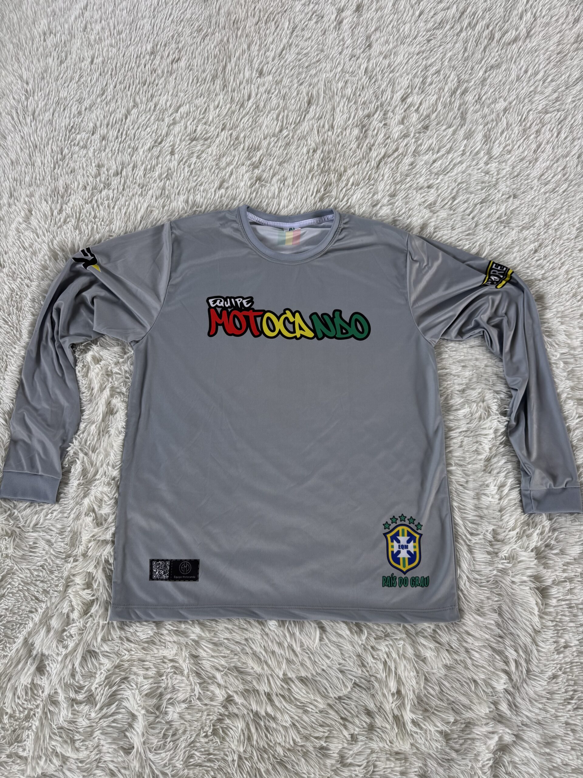 Camisa manga longa cinza