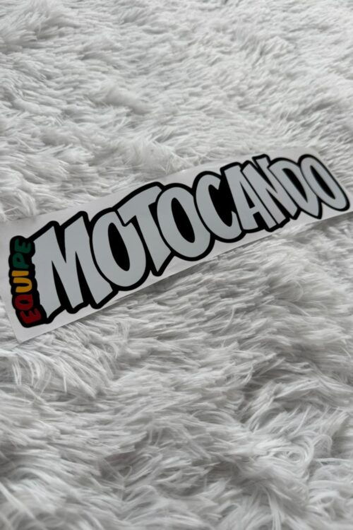 Adesivo Equipe Motocando branco