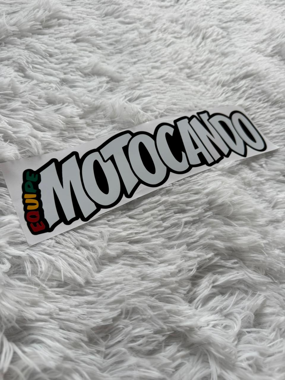 Adesivo Equipe Motocando branco