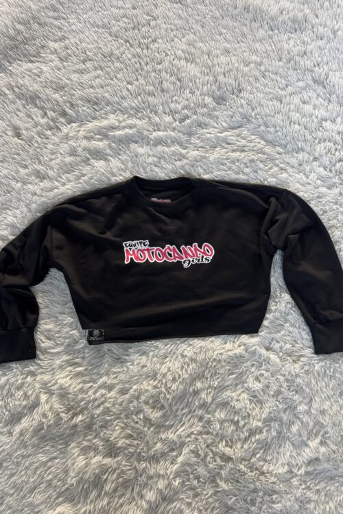 Moleton preto feminino baby Look